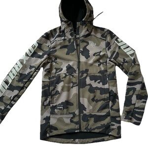 FOX Racing Camo Full Zip Waffle Lined Hooded Jacket Men’s S *Read Utility